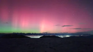 Aurora boreale a Monte Grappa