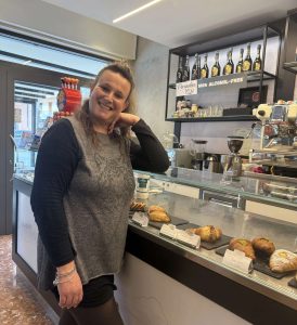 La fondatrice del Paradise Cafè di Lavagna, Irene Pinasco