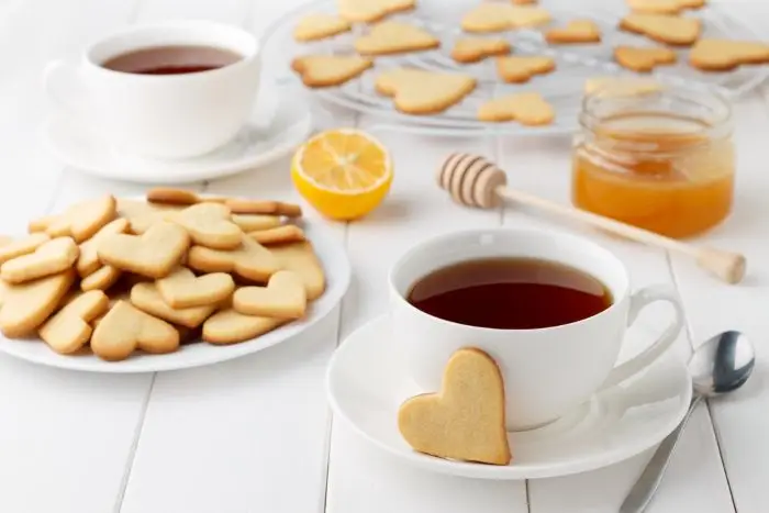 biscotti al burro a forma di cuore