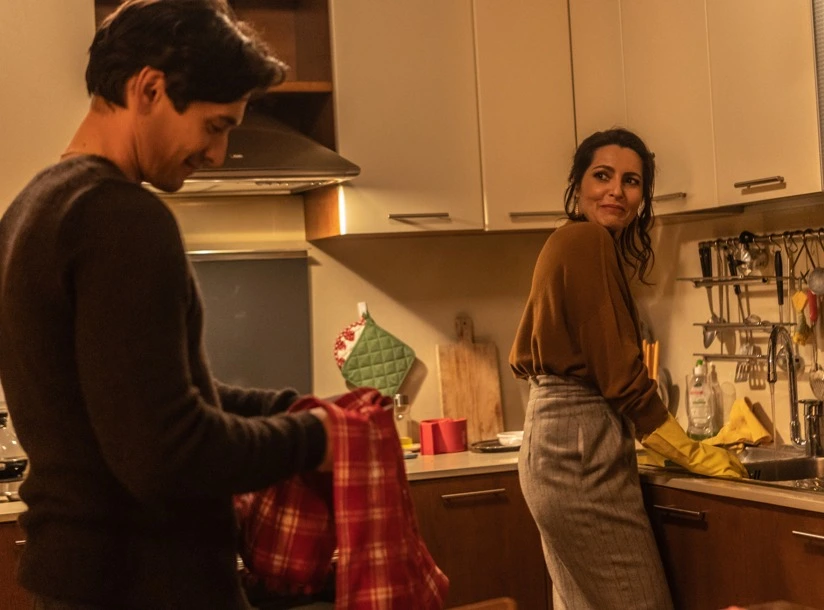 Roberta Caronia e Giulio Beranek in una scena della serie TV "Gerri"