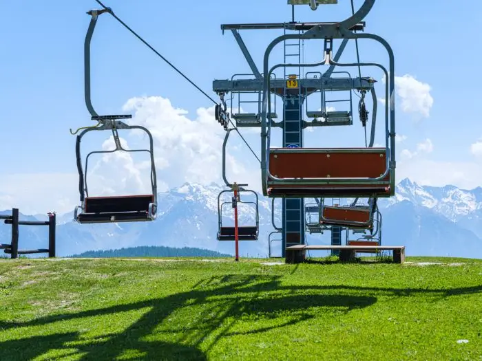 Chamois paese montagna senza auto