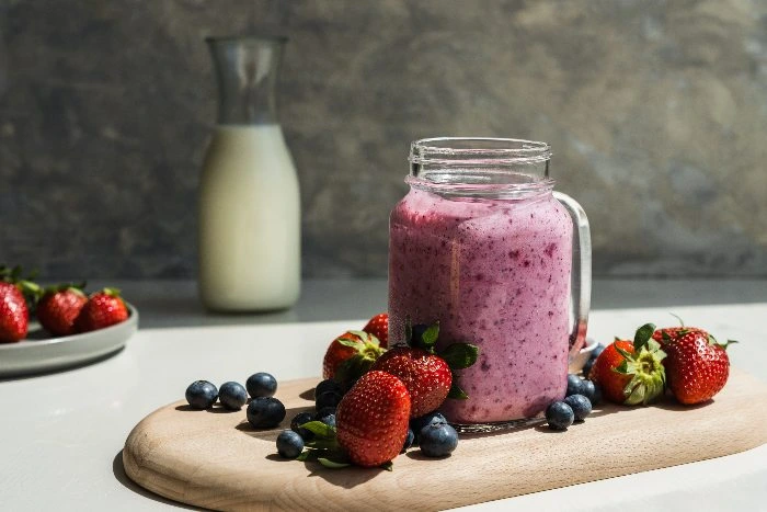 3 colazioni estive proteiche - Smoothie proteico tropicale