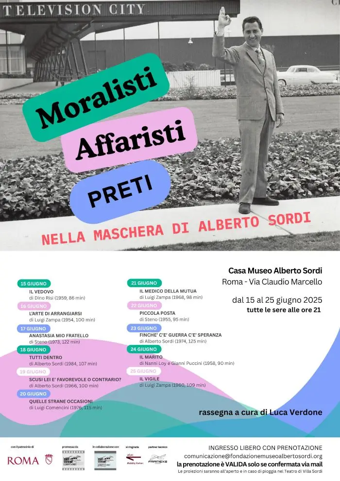 Moralisti, affaristi, preti nella maschera di Alberto Sordi - locandina
