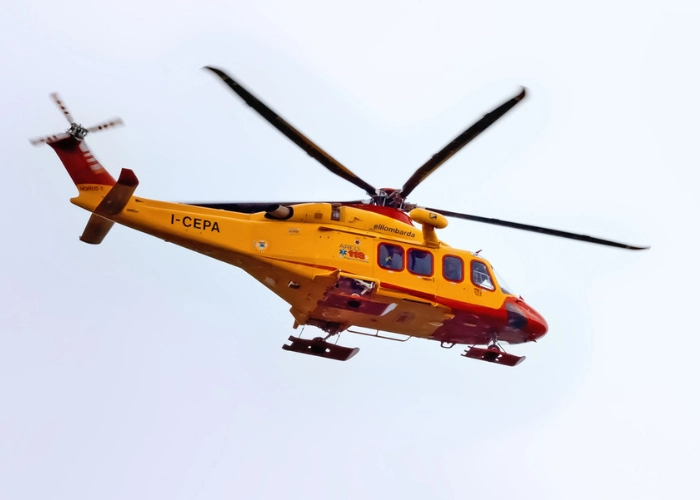 Un elicottero soccorso alpino