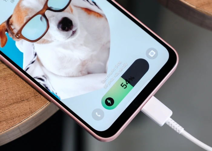 Batteria smartphone in carica