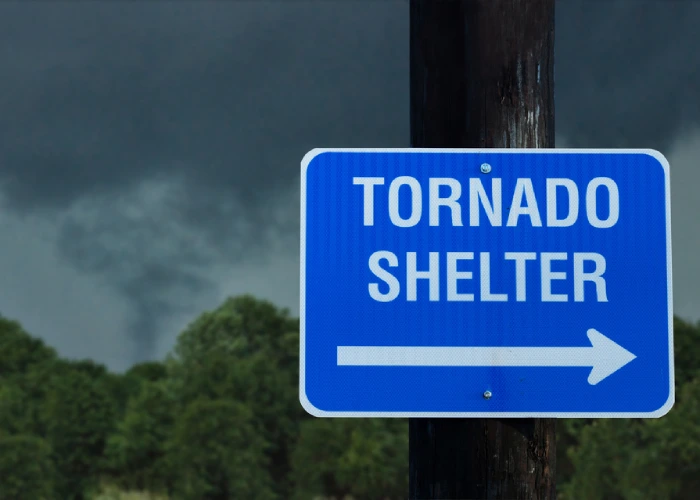 Segnale per ripararsi da un tornado