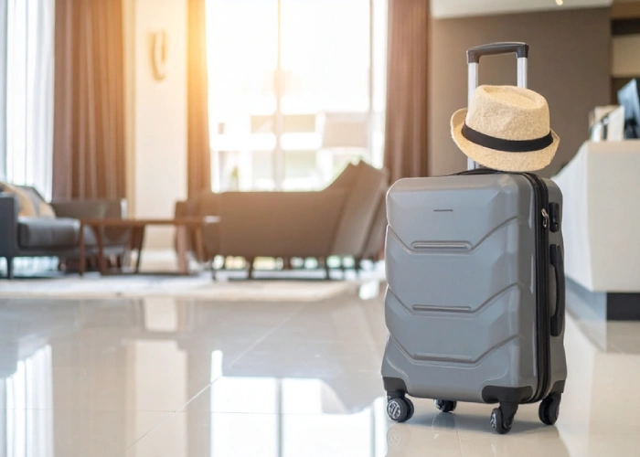 Preferenze di viaggio 2025 - una valigia in hotel