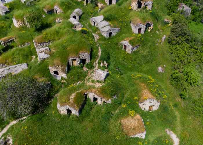 Veduta aerea delParco dei Palmenti di Pietragalla