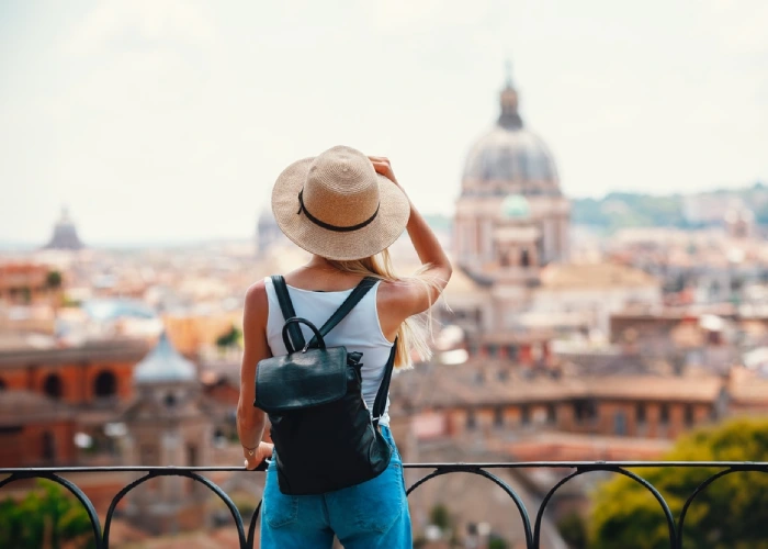 Una turista a Roma