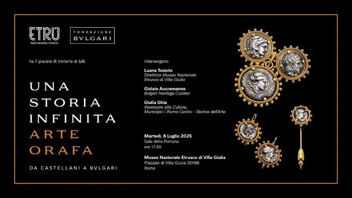 Cosa fare Roma sabato 23 agosto? Tra gli eventi, visita la mostra Una storia infinita - Arte orafa da Castellani a Bvlgari