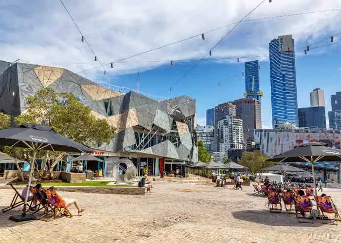 Federation Square, Melbourne - tra le città più rilassanti al mondo