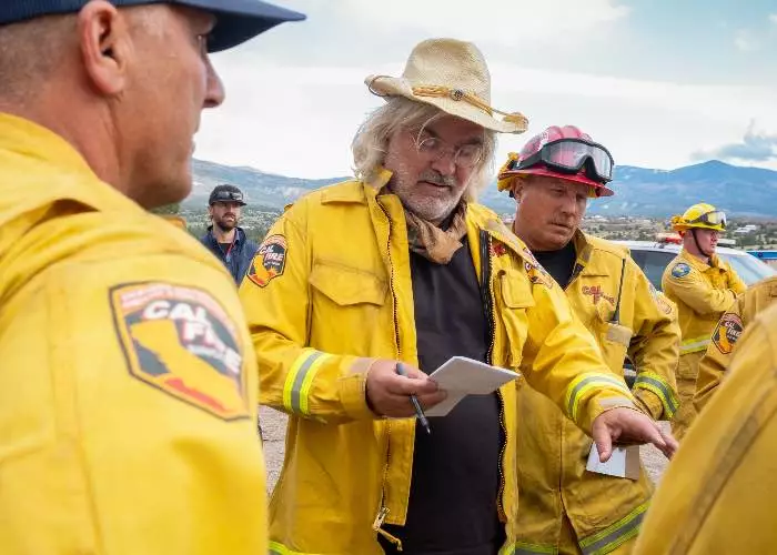 Paul Greengrass sul set di The Lost Bus