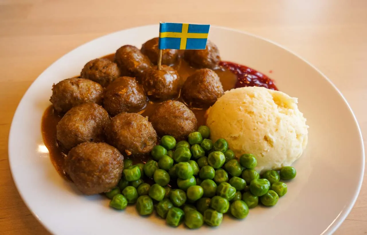 Un piatto di polpette Ikea