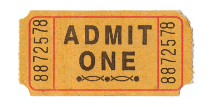 Un vecchio biglietto del cinema