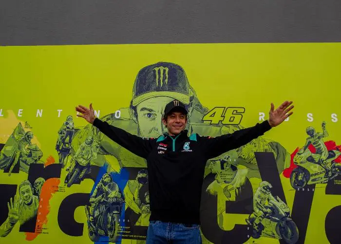 Valentino Rossi il giorno del suo ritiro dalle corse
