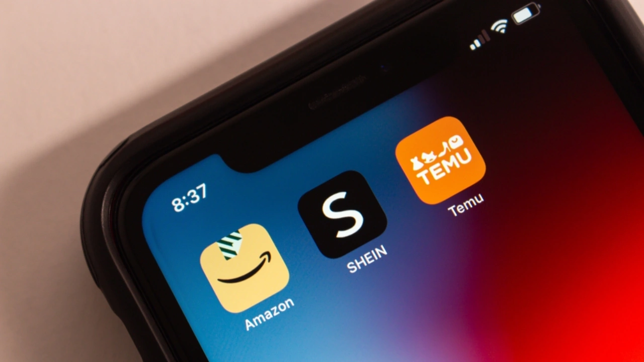 App Amazon, Shein e Temu