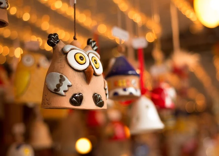 Oggetti in vendita in un Mercatino di Natale