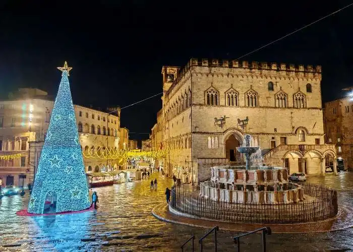 Fontana Maggiore a Natale, Perugia