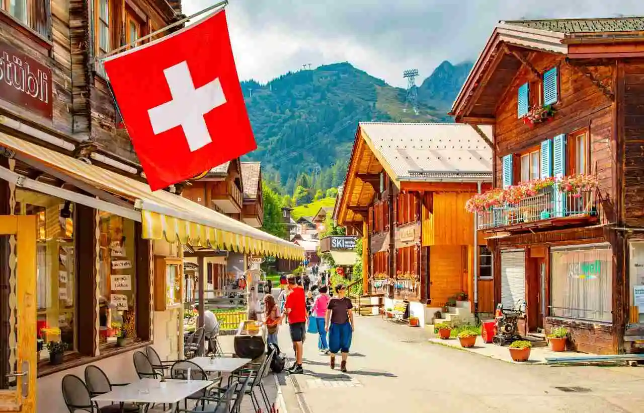 Il borgo di Murren, Svizzera