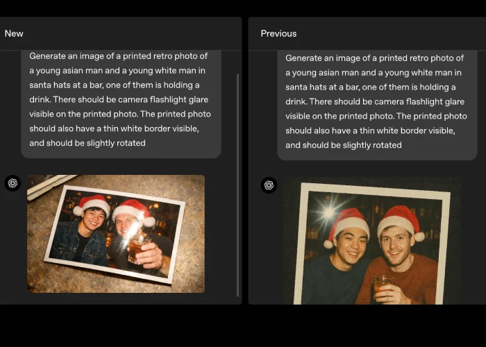 Confronto versioni di ChatGPT Images
