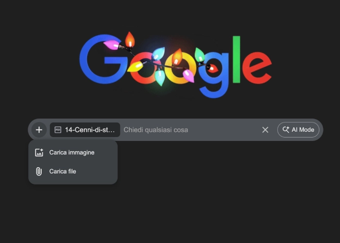 Nuovo pulsante + Google