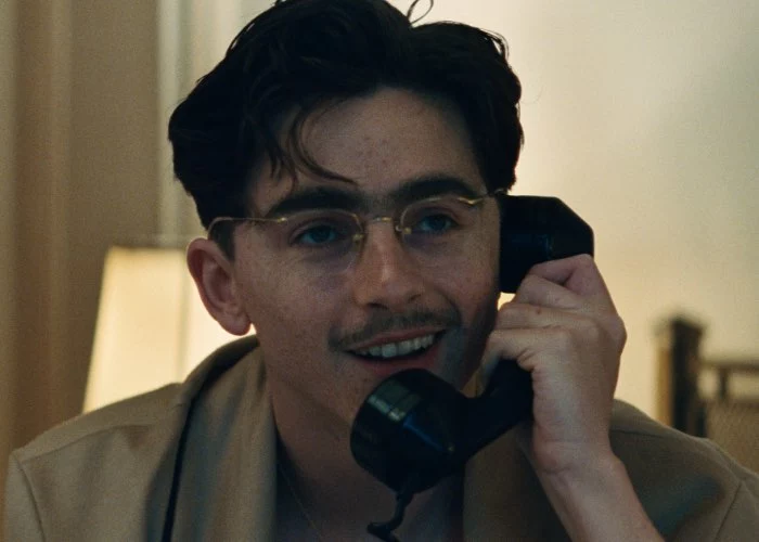 Timothée Chalamet in una scena del nuovo film Marty Supreme