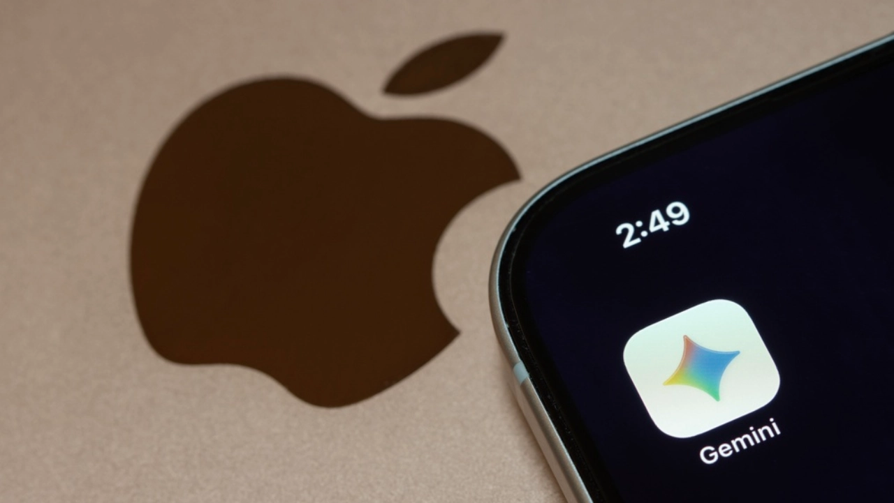 Logo Apple con app Gemini