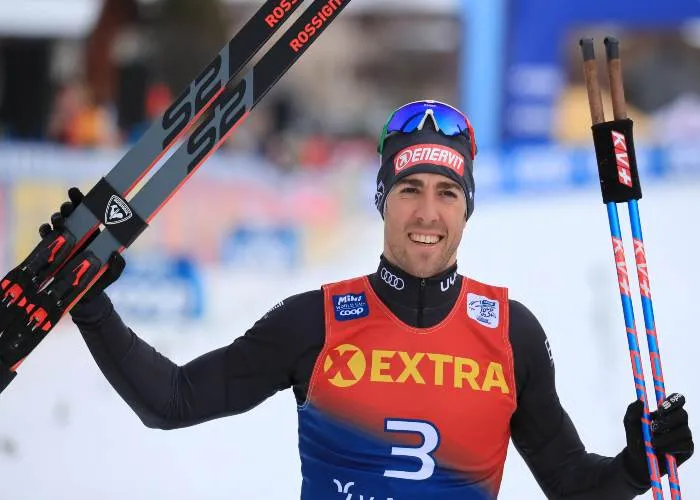 Federico Pellegrino dopo una gara di Coppa del Mondo