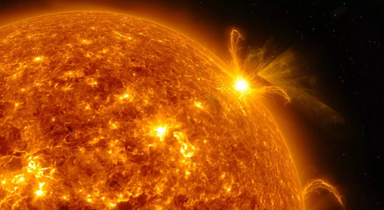 tempesta solare fotografata da vicino