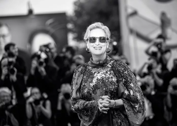 Meryl streep in bianco e nero sul Red Carpet