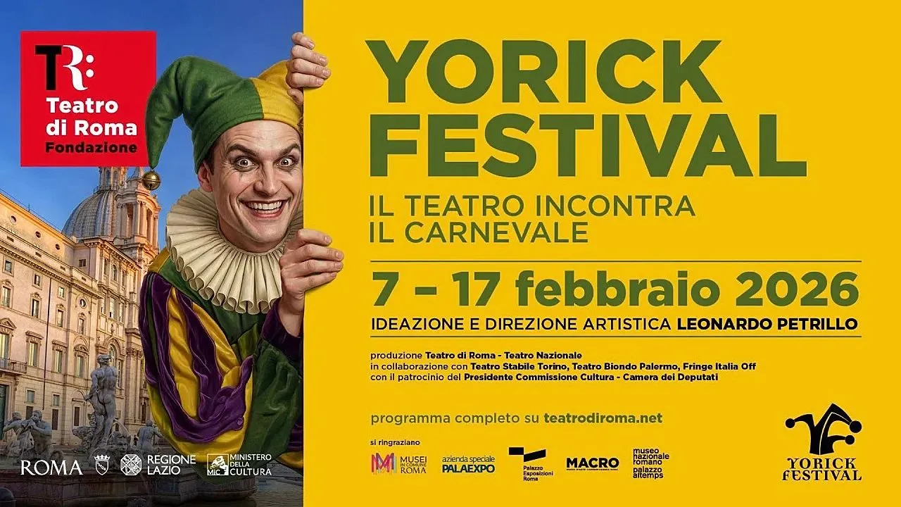Tra gli eventi a Roma di sabato 7 febbraio, c'è Yorick Festival 2026