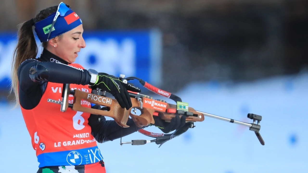 Lisa Vittozzi al poligono nel 2022