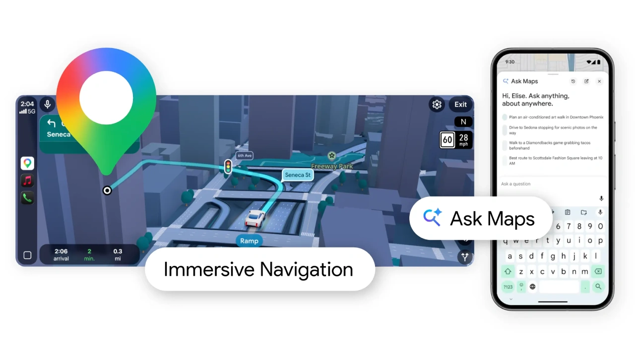 Google Maps: Navigazione Immersiva e Ask Maps