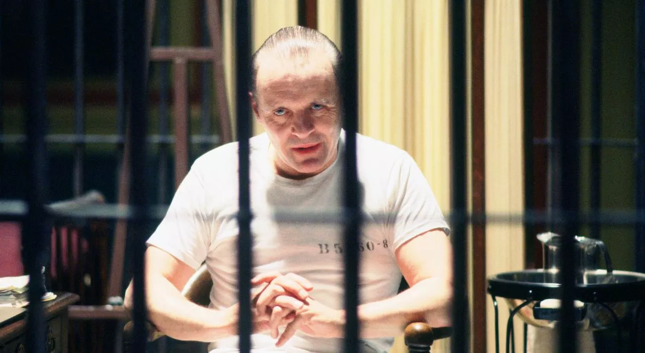 Anthony Hopkins (alias Hannibal Lecter) in una scena del film 'Il silenzio degli innocenti'