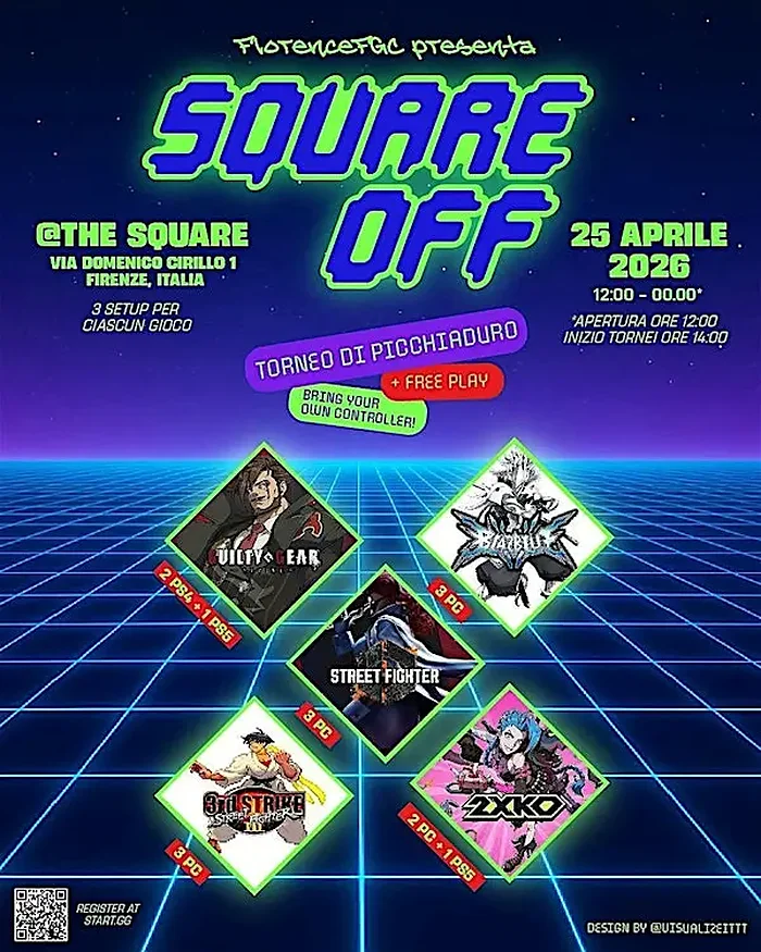 Square Off è tra gli eventi in programma a Firenze il 25 aprile 2026