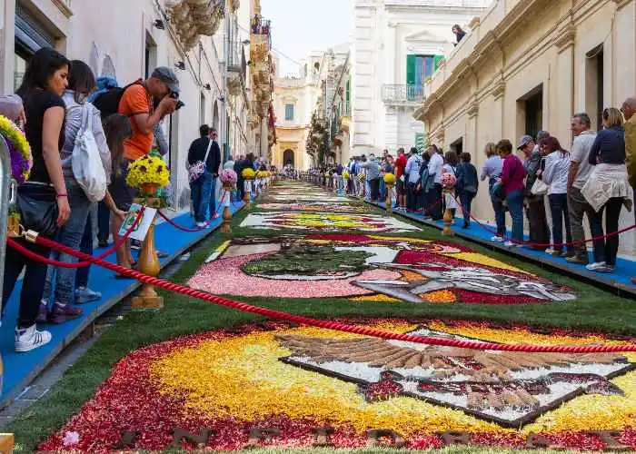 Il programma dell'Infiorata di Noto è molto fitto