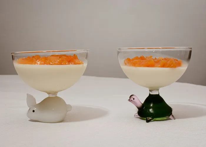 dolci senza forno - Panna cotta alla pesca
