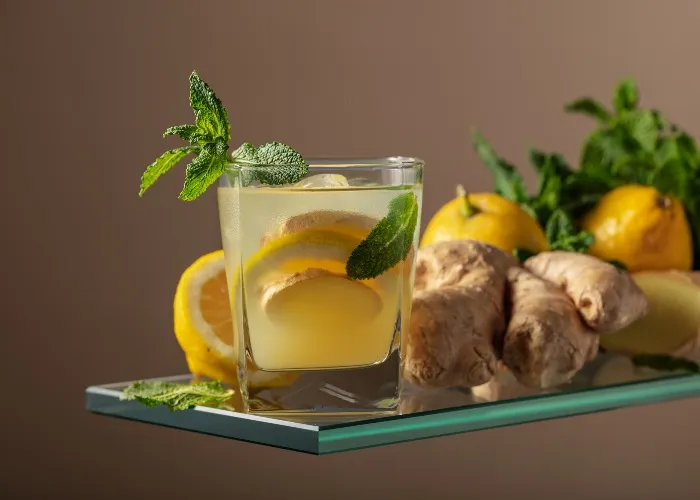 aperitivi estivi fatti in casa - Limonata allo zenzero e menta