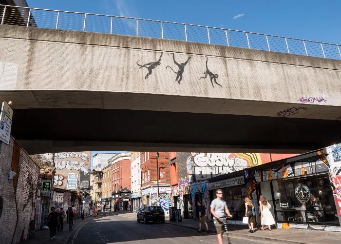 scimmie Banksy Londra