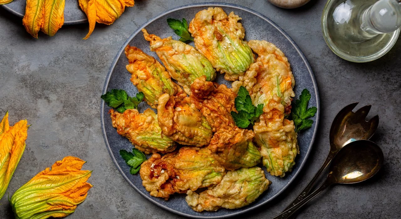 fiori di zucca fritti