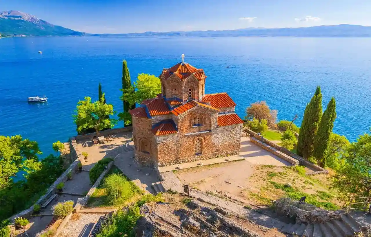 Lago di Ohrid in Macedonia del Nord