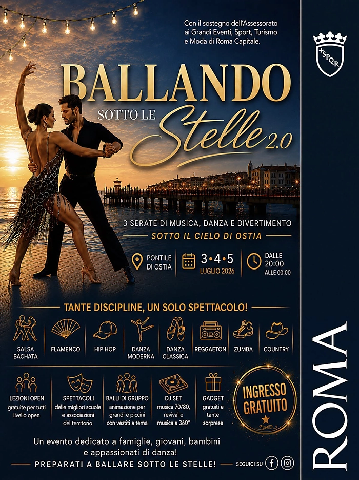 Ballando sotto le stelle 2.0 roma 2026