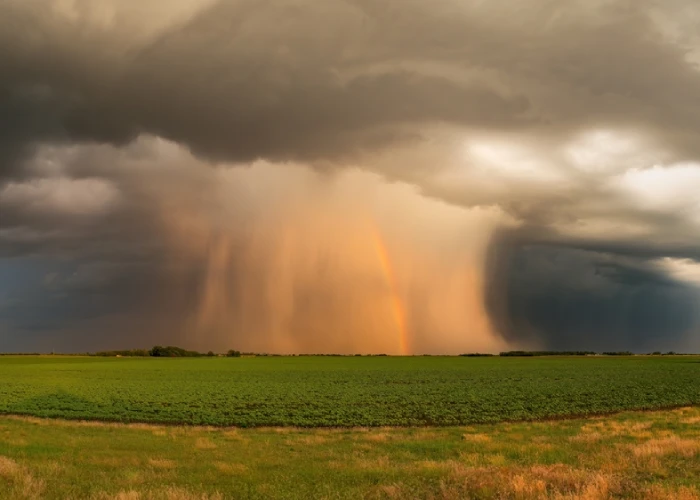 Downburst al tramonto
