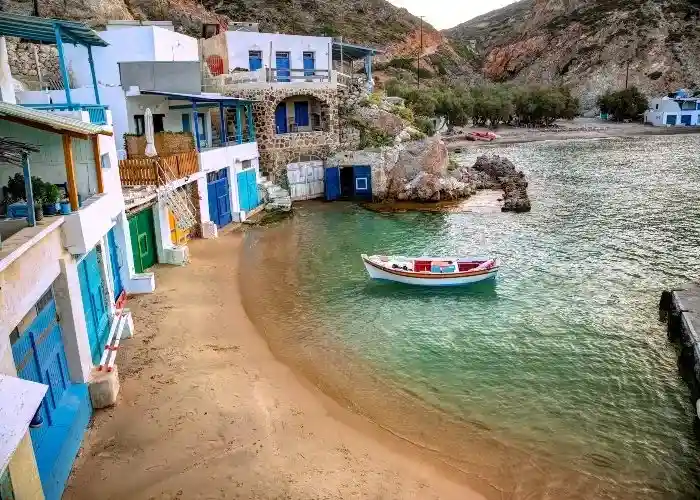 Tradizionali case di pescatori in Grecia