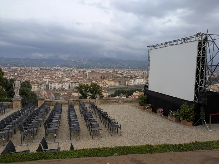 L'arena cinematografica a Villa Bardini, Firenze