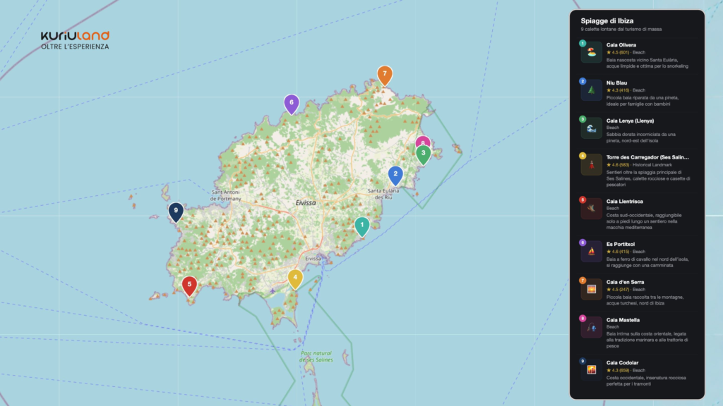 Ibiza lontana dalla movida - mappa delle spiagge più tranquille e meno turistiche dove trovare mare cristallino e poca folla