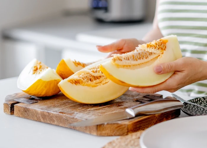 Melone giallo tagliato