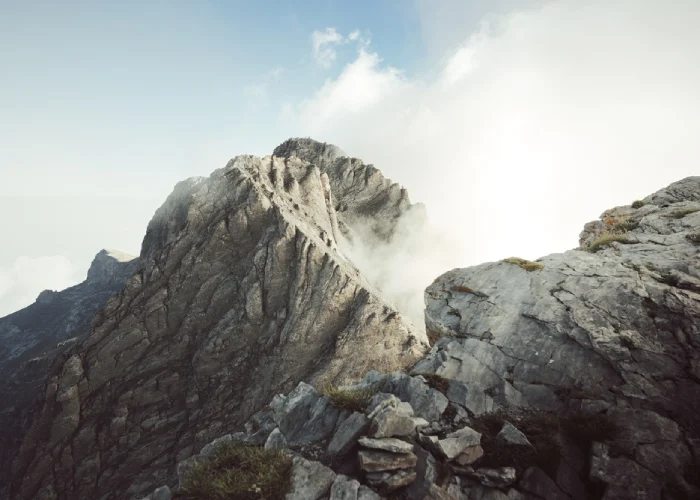 La vetta rocciosa del Monte Olimpo