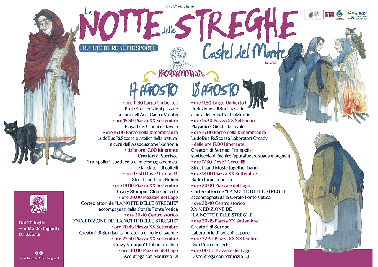 Notte delle Streghe 2026 a Castel del Monte programma