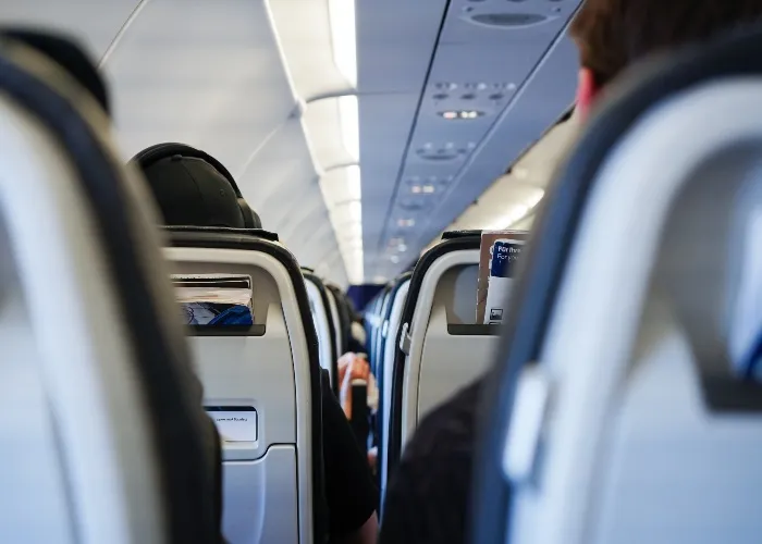 L'interno di un aereo
